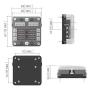 6-Way Fuse Block with Ground, 6 Circuit ATC/ATO Fuse Box Holder with Negative Bus, Protection Cover & LED Light Indication, Bolt Terminals, 70 pcs Stick Label, for Auto Marine, Boat, with 12 pcs Fuse