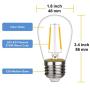 10 Pack-LED S14 Replacement Bulbs, LED Filament Bulb, 2W(20W Equivalent), Fits for Outdoor String Lights/Patio Lights, Warm 2700K, Dimmable, E26 Standard Screw Base, Clear Glass (2W-10 Pack)