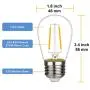 10 Pack-LED S14 Replacement Bulbs, LED Filament Bulb, 2W(20W Equivalent), Fits for Outdoor String Lights/Patio Lights, Warm 2700K, Dimmable, E26 Standard Screw Base, Clear Glass (2W-10 Pack)