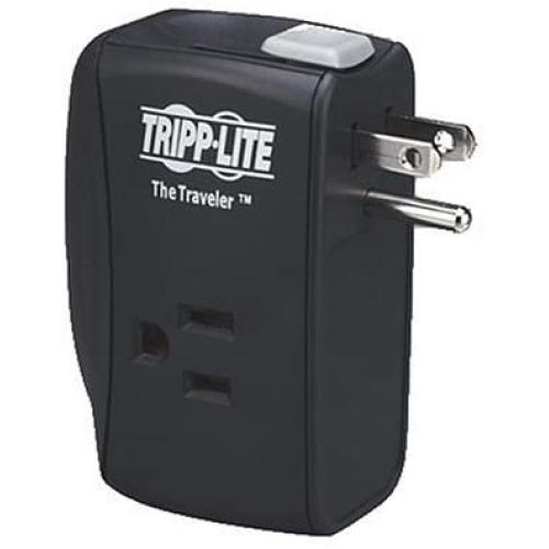Tripp Lite 2 Outlet Portable Surge Protector Power Strip, Direct Plug in, Tel/Modem Protection, & $50,000 Insurance (Traveler)