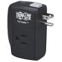 Tripp Lite 2 Outlet Portable Surge Protector Power Strip, Direct Plug in, Tel/Modem Protection, & $50,000 Insurance (Traveler)