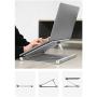llano Laptop Stand, Aluminum Built Adjustable/Folding Storage Stand for Laptop (10-15.6 inch) for All Laptop, Silver Color