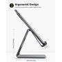 Lamicall Cell Phone Stand, Phone Dock : Cradle, Holder, Stand, Compatible with Phone 12 Mini 11 Pro Xs Xs Max Xr X 8 7 6 6s Plus 5 5s 5c All Android Smartphone Charging, Accessories Desk - Gray