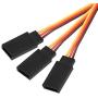 uxcell RC Products 4 Way Servo Wire for JR Futaba Extension Cord 30 Core 320mm 3 Pin in Brown/Red/Orange 2pcs