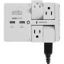 Hype Volt 90 Degree Wall Tap Swivel Surge Protector with 2 Usb Charging Ports