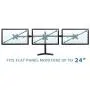 Mount-It! Triple Monitor Stand | 3 Monitor Stand Fits 19 20 21 22 23 24 Inch Computer Screens | Free Standing Base | Three Heavy Duty Full Motion Adjustable Arms | VESA Compatible