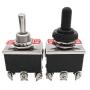 Twidec / 4PCS Heavy Duty Rocker Toggle Switch 20A 125V DPDT 2 Position 6 Pin ON/ON Switch with Metal Bat Waterproof Cap Warranty Ten-1321-4PCS