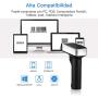 Eyoyo 1D 2D QR Wireless Barcode Scanner, 3-in-1 BT & 2.4G & USB Wired Portable Handheld Barcode Reader for PDF417 Data Matrix UPC Compatible Laptops/PC/Android/iOS