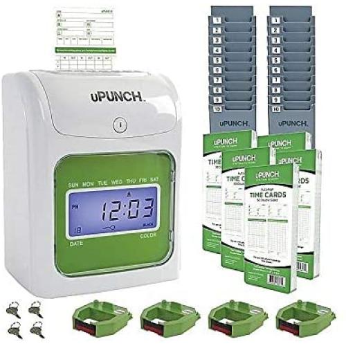 uPunch UB1000 Electronic Punch Card Time Clock Bundle