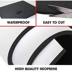 Dualplex Neoprene Sponge Foam Rubber Roll Adhesive,12x54 Inches X 1/4'' Thick, Perfect Cosplay Padding, DIY Project Sheet - Easy Cut Adhesive Multi-Function Soundproof Rubber Foam Sheet