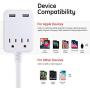 GE Pro Surge Protector Power Strip with USB Fast Charging, Extra Long 8Ft Extension Cord, Flat Plug, 2 Outlet, 2 USB Ports, 2.4A, Wall Mount & 4 Outlet Total 10W/2.1A 2 USB Surge Protector