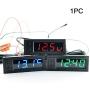 Car Temperature Clock - TOTMOX Car Clock 12V 3 in 1 Thermometers Voltmeter Gauge Electronic Clock LED Digital Display LCD Screen (Blue)