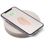 Eggtronic Wireless Charging Stone - Qi Certified 10W high Speed Charger with Built-in Durable Braided Cable for iPhone, Galaxy, Note, AirPods 2, AirPods Pro, Galaxy Buds, Pixel Buds - Cream Marble