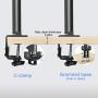 Suptek Fully Adjustable Single Monitor Stand Mount Fits One Screen 13-32 inch 22lbs for Monitor Computer Screen 13 15 17 19 20 22 23 24 26 27 30 32 inch VESA 75 100 (MD9421)