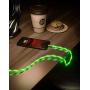 6ft LED Charger Cable, Light Up Visible Flowing Charger Charging Cord Compatible with Phone12 Plus/XS/XR/X/11/8 Plus / 8/7 Plus/6 Plus/5/5S(6FT, Green)