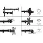 Gladiator Joe Heavy Duty Dual/Two Desktop Monitor Mount/arm VESA Compatible | Fully Adjustable articulating arm | Supports Heavy Monitors | 13 to 32 inch | 17.6 lb Each arm | Black Steel