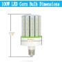 100W E39 Mogul Base LED Bulbs, LED Corn Cob Light Bulb 5000K Daylight 14000Lumen, Replacement 400Watt Fixtures HID/HPS/Metal Halide or CFL