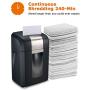 Bonsaii 240-Minute Heavy Duty Paper Shredder, 18-Sheet Cross-Cut for CDs/Credit Cards with Jam Proof System, 7.9 Gallons Pullout Wastebasket and 4 Casters, Black (3S30)