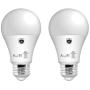 Dusk to Dawn Light Bulb- 2 Pack, AmeriTop A19 LED Sensor Light Bulbs; UL Listed, Automatic On/Off, 800 Lumen, 10W(60 Watt Equivalent), E26 Base, Indoor/Outdoor Lighting Bulb (5000K Daylight)