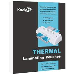 Koala Hot Thermal Laminating Pouches 5 mil 11.5x17.5 Inches for Seal 11x17 Photos 50 Sheets