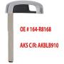 AKS Keys New Uncut Smart Remote Emergency Key Blade Insert Compatible with Ford