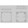 LeMotech ABS Plastic Dustproof Waterproof IP65 Junction Box Universal Electrical Project Enclosure White 7.9 x 7.9 x 3.1 inch (200 x 200 x 80 mm)