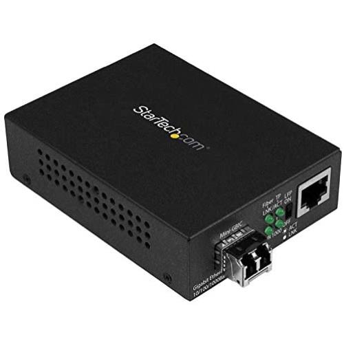 StarTech.com Multimode (MM) LC Fiber Media Converter for 10/100/1000 Network - 550m - Gigabit Ethernet - 850nm - with SFP Transceiver (MCM1110MMLC)