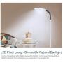 Floor Lamp, SHINE HAI Dimmable LED Reading Lamp 2500 Lumens, Natural Daylight Craft Light Full Spectrum, Sunlight Standing Lights with Adjustable Gooseneck for Sewing Living Room Bedroom Office, Grey