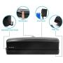 Electric 3 Hole Punch, VEYETTE Black Fast Hole Puncher 15-20 Sheets,Use AC or 6 AA Battery