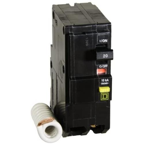 Square D by Schneider Electric QO220GFICP QO Qwik-Gard 20-Amp Two-Pole GFCI Breaker