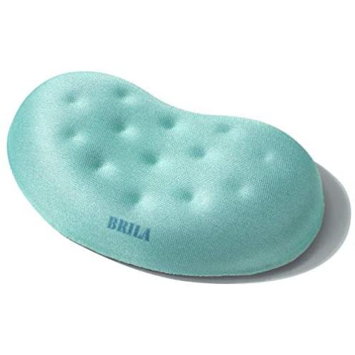 BRILA Ergonomic Memory Foam Mouse Wrist Rest Support Pad Cushion for Computer, Laptop, Office Work, PC Gaming - Massage Holes Design - Wrist Pain Relief (Aquamarine Mouse Wrist Rest)