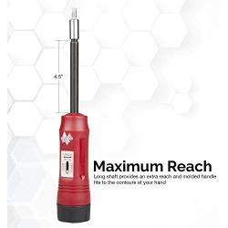 Neiko 10573B Torque Screwdriver Set 1/4'' Drive Long Shank | 10 to 50 Inch-Pound Range | 20 Bits Included