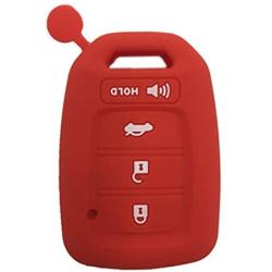 Ezzy Auto Red Silicone Key Fob Case Key Cover Jacket Holder Protector fit for 2013-2017 Honda Accord Sports