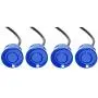 EKYLIN Car Auto Vehicle Reverse Backup Radar System with 4 Parking Sensors Distance Detection + LED Distance Display + Sound Warning (Blue Color)