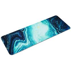 LIZIMANDU Gaming Mouse Pad,Extended Large Pattern Anti Slip Stitched Edges Long XXL Mousepad,Desk Pad Keyboard Mat, Non-Slip Base, Water-Resistant, for Gaming,Office & Home (1-Blue Quicksand, 1 Pack)