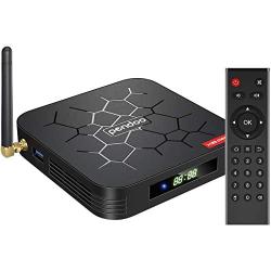 Android 9.0 TV Box, Pendoo X6 PRO Android TV Box 4GB RAM 32GB ROM, Dual-WiFi 2.4GHz/5GHz Bluetooth Quad Core 64 Bits 3D/4K Full HD/H.265/USB3.0 Android Box