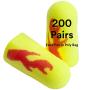 3M Ear Plugs, 200 Pairs/Box, E-A-Rsoft Yellow Neon Blasts 312-1252, Uncorded, Disposable, Foam, NRR 33, Drilling, Grinding, Machining, Sawing, Sanding, Welding, 1 Pair/Poly Bag