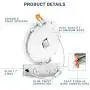 PARMIDA (6 Pack) 6 Inch 12W LED Recessed Ceiling Light with Junction Box, Dimmable Ultra-Thin Low Profile Wafer Can-Killer Panel Downlight, 900LM, IC Rated, ENERGY STAR & ETL-LISTED– 4000K Cool White