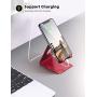 Lamicall Cell Phone Stand, Phone Dock : Cradle, Holder, Stand, Compatible with Phone 12 Mini 11 Pro Xs Xs Max Xr X 8 7 6 6s Plus 5 5s 5c All Android Smartphone Charging, Accessories Desk - Red