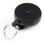 KEY-BAK Original Retractable Key Holder with a Black Front, Removable Rotating Belt Clip, Split Ring and Made in the USA