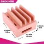 Huga Bamboo Charging Station & Multiple Device Organizer for Cellphone, Smart Watch and Tablet (Pink)
