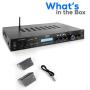 Pyle - 5 Channel Rack Mount Bluetooth Receiver, Home Theater Amp, Speaker Amplifier, Bluetooth Wireless Streaming, MP3/USB/SD/AUX/FM Radio, 200 Watt, w/ Digital ID3 LCD Display from - PDA7BU,Black