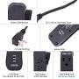 Power Strip with USB 2 Pack - NTONPOWER Travel Power Strip, 2 Outlets and 3 USB Portable Desktop Charging Station, 15 inches Wrapped Short Extension Cord, Compact for Cruise Ship, Nightstand and Hotel