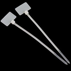 Amgate 1000 Pcs Write on Ethernet Wire Zip Ties Cable Mark Tags Nylon Power Marking Label (1000pcs)