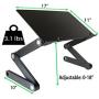 WorkEZ Monitor Stand ergonomic adjustable height and angle single computer monitor riser. Portable folding aluminum holder mount for desktop pc monitors screens organizer black