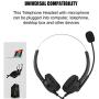 3.5mm Cell Phone Headset,Corded Noise Canceling Call Center Headset,Telephone Headphones with Microphone for Telephone Counseling Service (Optional Dual 3.5 mm)