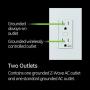 Enbrighten 55256 Z-Wave Plus Smart Receptacle, Works with Alexa, Google Assistant, Tamper-Resistant, 1 ZWave 1 Always On Outlet Hub Required, White