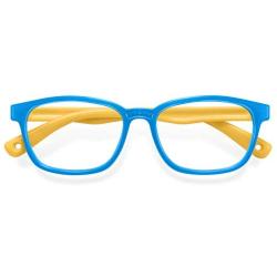 Blue Light Glasses for Kids 1 Pack Anti Glare & Eye Strain Glasses Computer TV Phone Tablets UV Protection Glasses for Kids Boys Girls Age 3-12(Blue Yellow)
