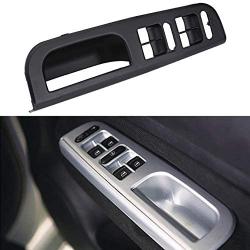 Master Window Switch Control Panel Cover Trim with Pull Handle Trim for VW Golf Passat Jett 1998-2004(Black)
