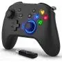 Forty4 Wireless Gaming Controller, Dual-Vibration Joystick Gamepad Computer Game Controller for PC Windows 7/8/10, PS3, Switch- Black